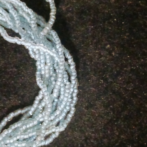 Chic Light Blue Beaded Necklace - Picture 3 of 4